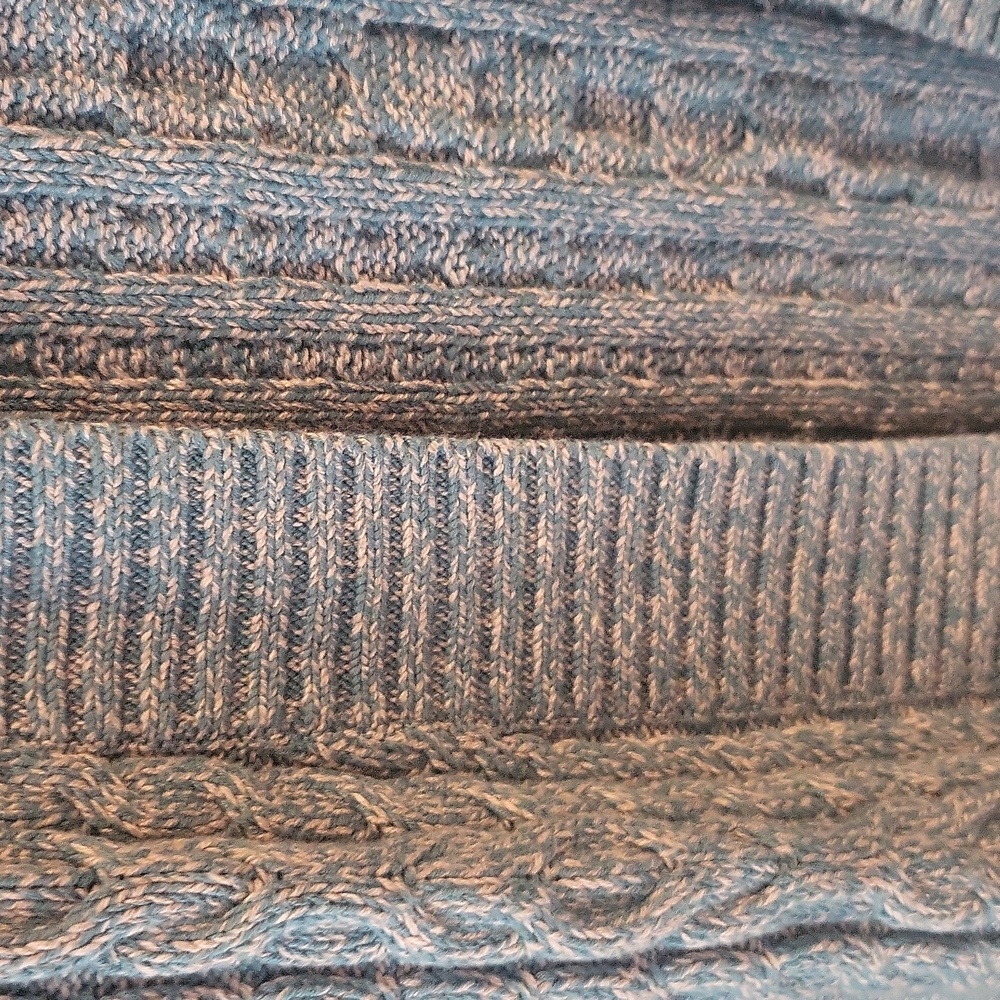 L.L. Bean women's blue Heather long sleeve open front cardigan size large - Picture 7 of 7